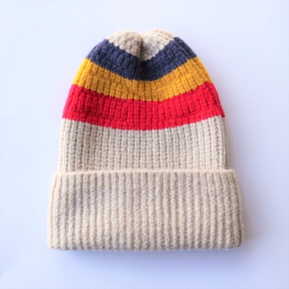 Vali Cali Other - Striped Beanie (Beige)